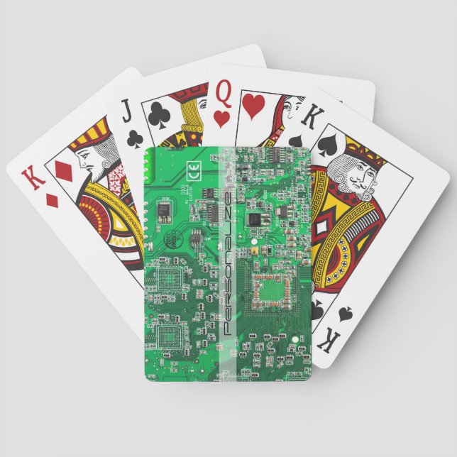 Printed Circuit Assembly PCB Green Circuit Board Playing Cards (Back)