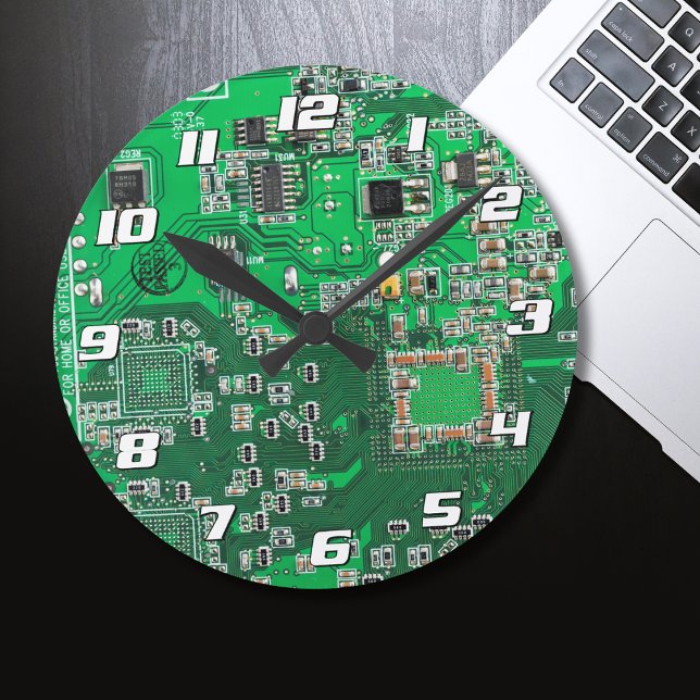 Printed Circuit Assembly PCB Green Circuit Board Round Clock (Creator Uploaded)