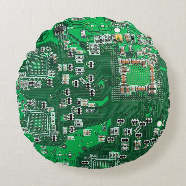 Printed Circuit Assembly PCB Green Circuit Board Round Cushion (Front)
