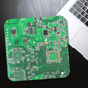Printed Circuit Assembly PCB Green Circuit Board Square Sticker