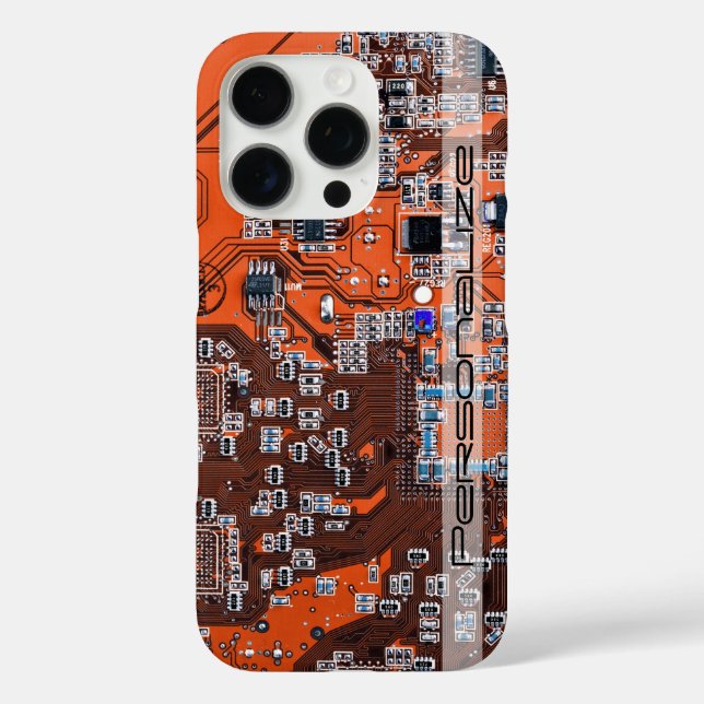 Printed Circuit Assembly PCB Orange Circuit Board Case-Mate iPhone Case (Back)