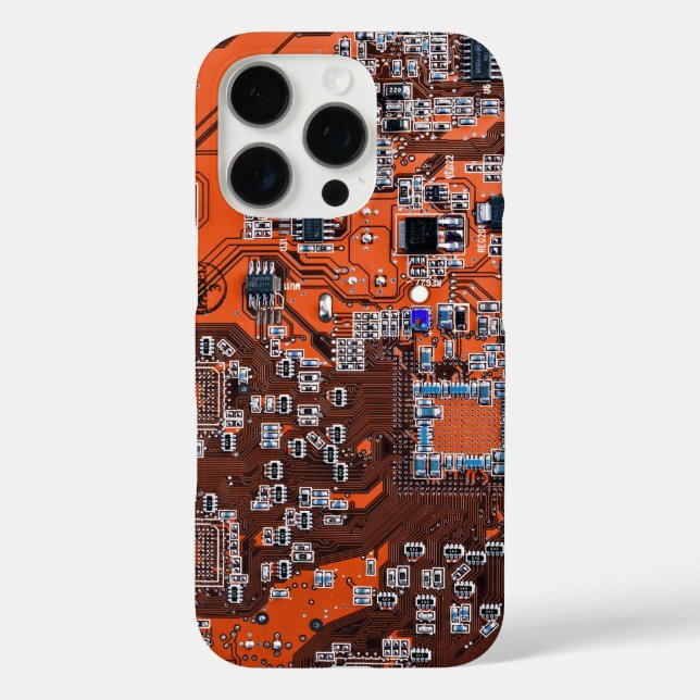 Printed Circuit Assembly PCB Orange Circuit Board Case-Mate iPhone Case (Back)