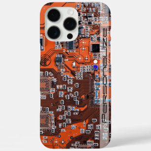 Printed Circuit Assembly PCB Orange Circuit Board iPhone 16 Pro Max Case