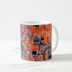 Printed Circuit Assembly PCB Orange Circuit Board Coffee Mug