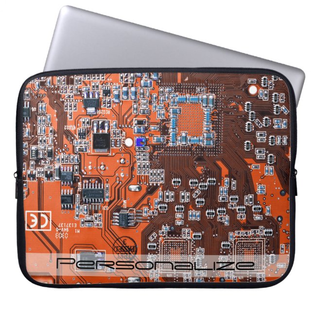 Printed Circuit Assembly PCB Orange Circuit Board Laptop Sleeve (Front)