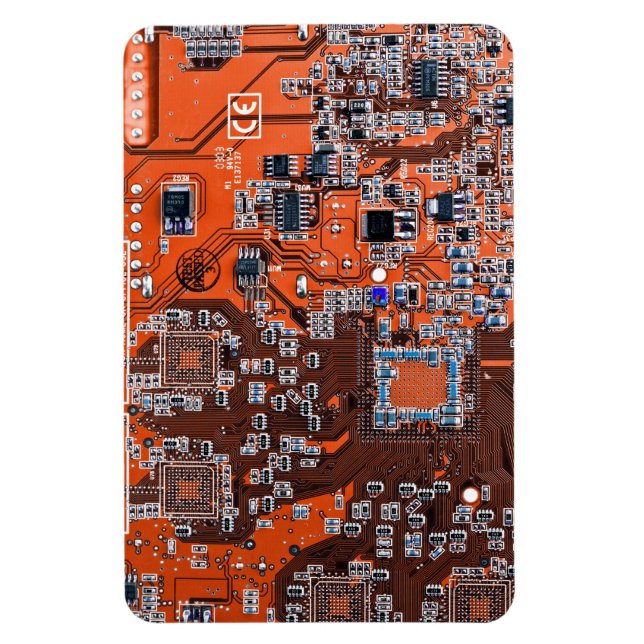 Printed Circuit Assembly PCB Orange Circuit Board Magnet (Vertical)