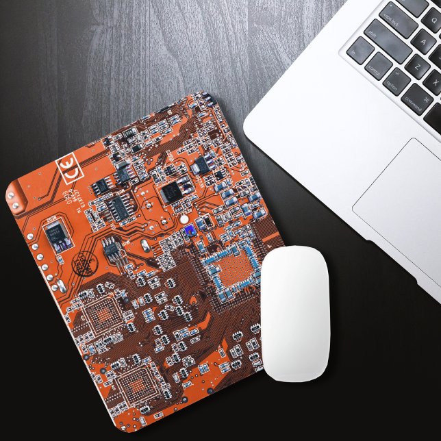 Printed Circuit Assembly PCB Orange Circuit Board Mouse Pad (Creator Uploaded)