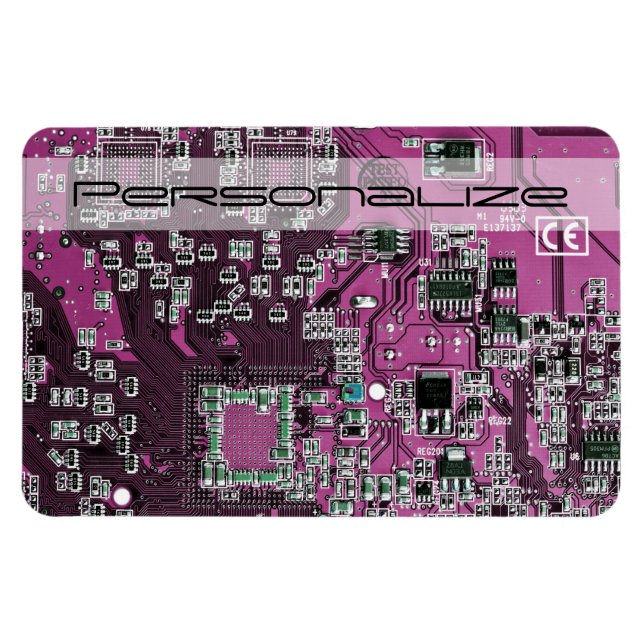 Printed Circuit Assembly PCB Purple Circuit Board Magnet (Horizontal)