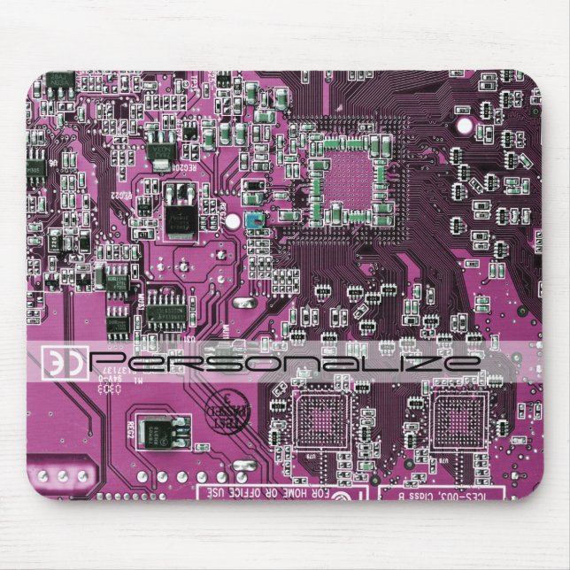 Printed Circuit Assembly PCB Purple Circuit Board Mouse Pad (Front)
