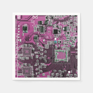 Printed Circuit Assembly PCB Purple Circuit Board Napkin