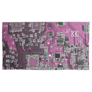Printed Circuit Assembly PCB Purple Circuit Board Pillowcase