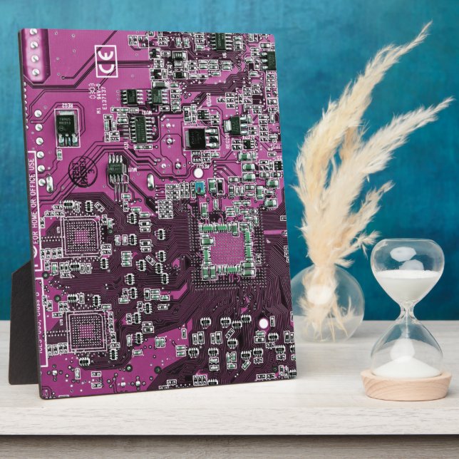 Printed Circuit Assembly PCB Purple Circuit Board Plaque (Side)