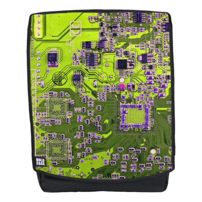 Printed Circuit Assembly PCB Yellow Circuit Board Backpack (Front)
