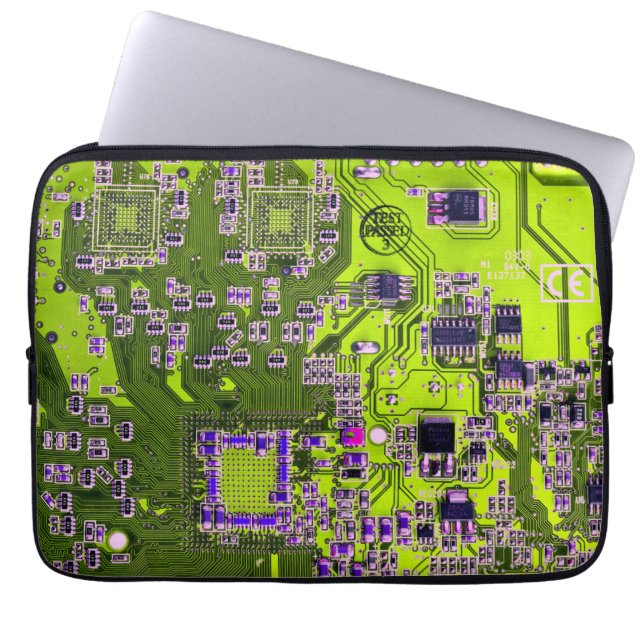Printed Circuit Assembly PCB Yellow Circuit Board Laptop Sleeve (Front)