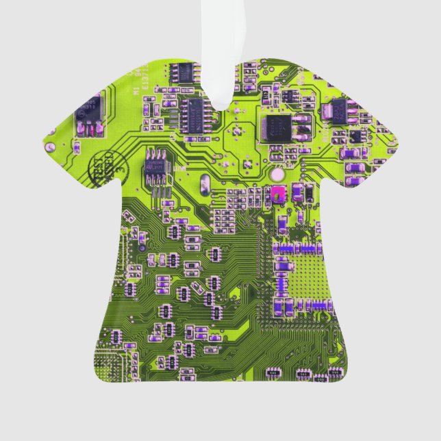 Printed Circuit Assembly PCB Yellow Circuit Board Ornament (Front)