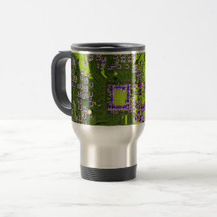 Printed Circuit Assembly PCB Yellow Circuit Board Travel Mug