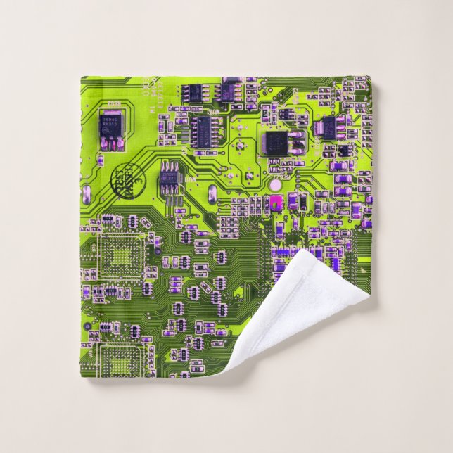 Printed Circuit Assembly PCB Yellow Circuit Board Wash Cloth (Wash Cloth)