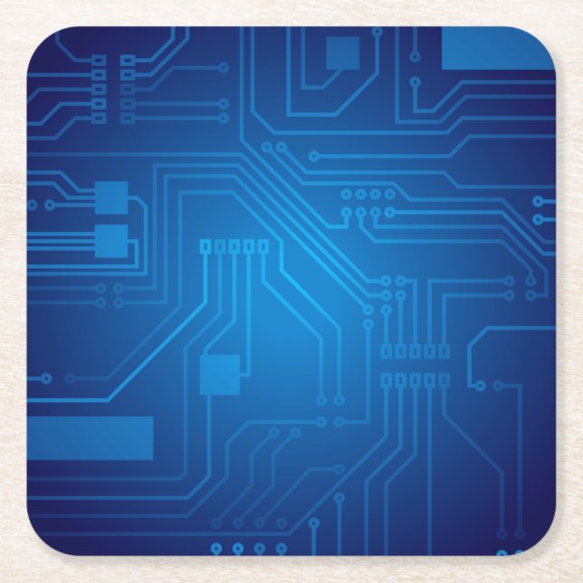 Printed Circuit Board (PCB) Square Paper Coaster (Front)