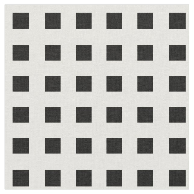 Printed Cotton Fabric, Black Tiles Fabric (Close Up)