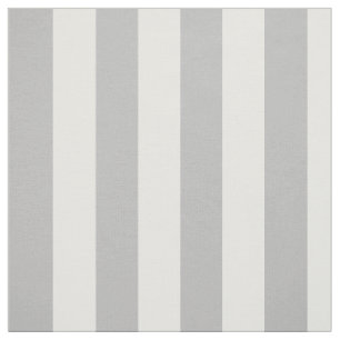 Printed Cotton Fabric, Grey and White Stripes Fabric