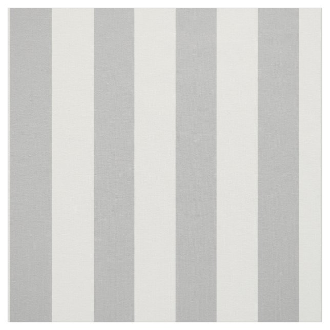 Printed Cotton Fabric, Grey and White Stripes Fabric (Swatch)