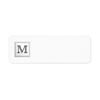 Printed Custom Monogram. Black and White.