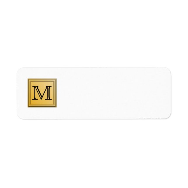 Printed image of a custom monogram design. (Front)