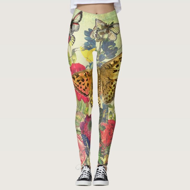 PRINTED LEGGINGS BUTTERFLIES AND FLOWERS (Front)