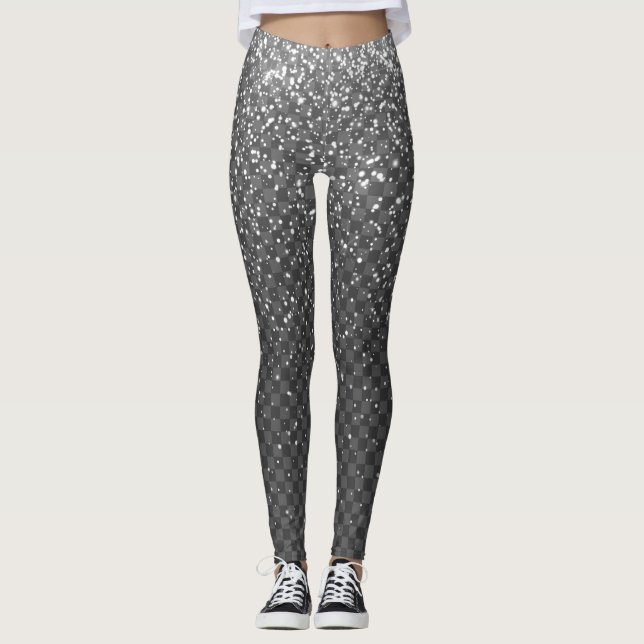 PRINTED Leggings SNOW FALL AT NIGHT (Front)
