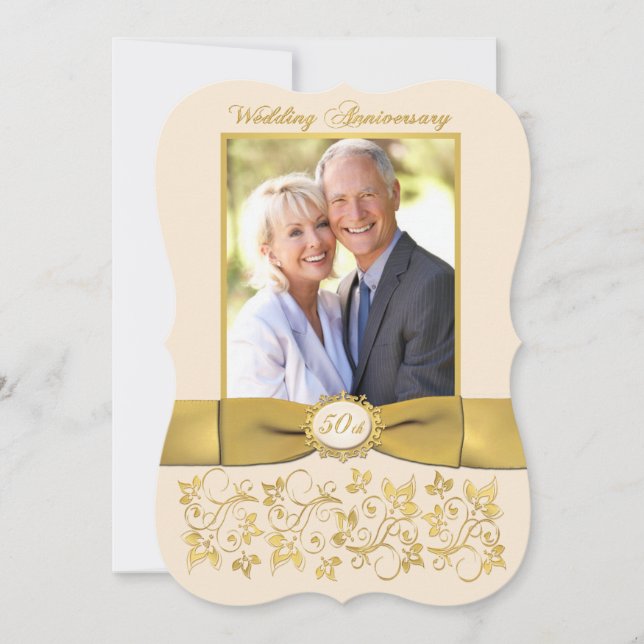 PRINTED RIBBON 50th Anniversary Invite (Front)