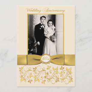 PRINTED RIBBON 60th Anniversary Invite