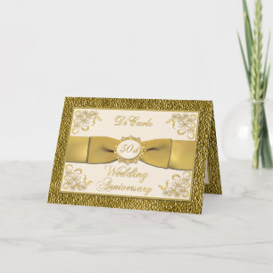 PRINTED RIBBON Floral 50th Anniversary Invitation