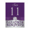 PRINTED RIBBON Purple Silver Table Number Postcard