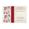 PRINTED RIBBON Red, Ivory Floral Reply Card
