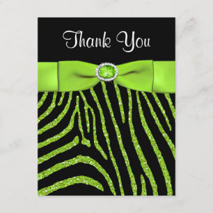 PRINTED RIBBON Zebra Thank You Card