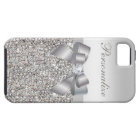 Printed Silver Sequins, Bow & Diamond
