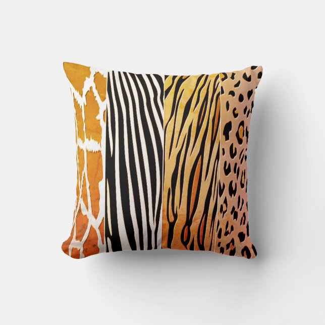 Printed Zebra Stripe Pillow  (Front)