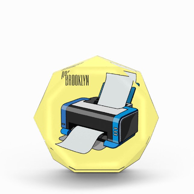 Printer cartoon illustration photo block (Front)