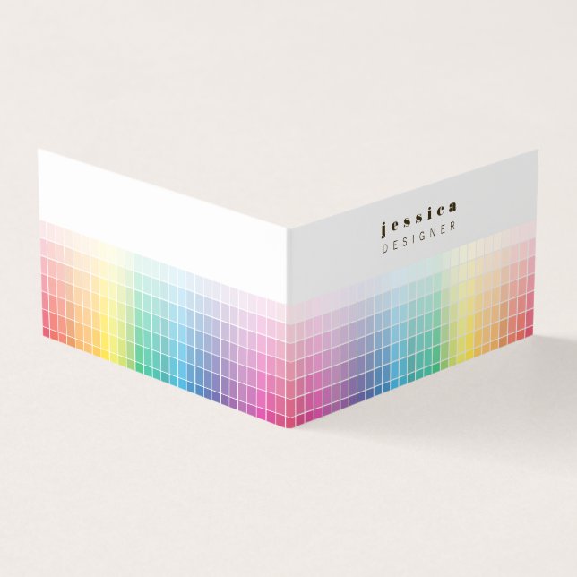 Printer Designer Colour Swatch Palette Sample Business Card (Outside)