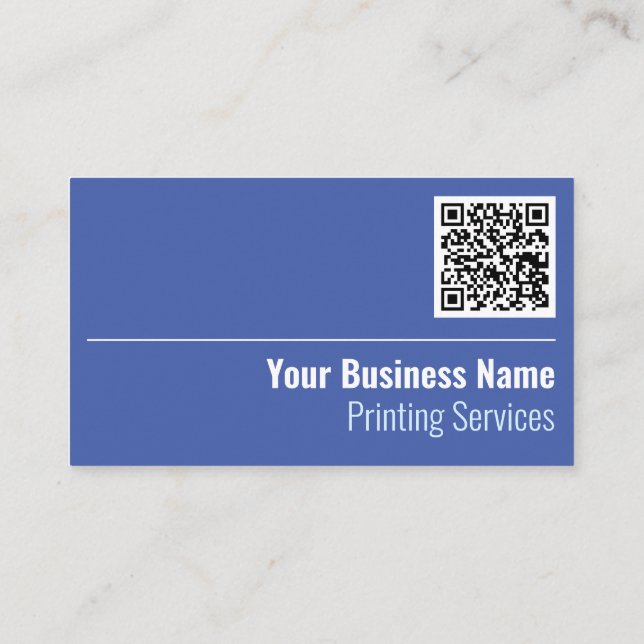 Printer & Printing Services QR Code Business Card (Back)