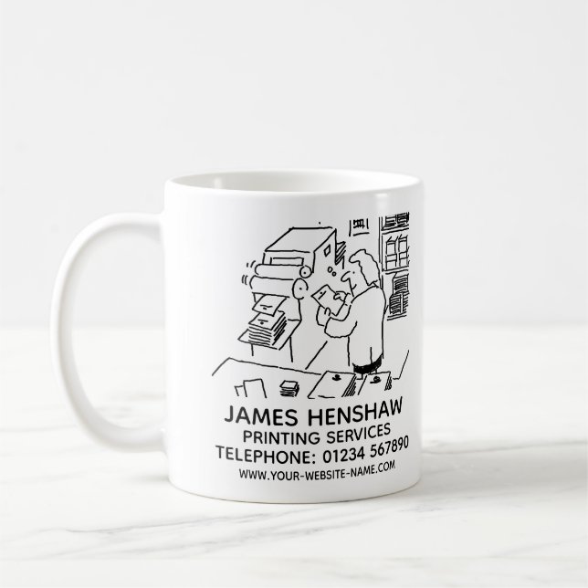 Printers Printing Services Business Promotional Coffee Mug (Left)
