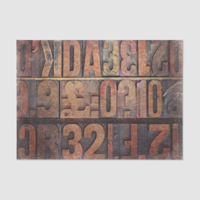 Printing Letters Decoupage or Collage Paper (Front)