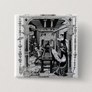 Printing workshop 15 cm square badge