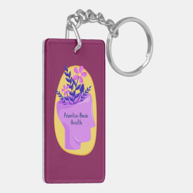 Prioritise Brain Health Keychain (Back Left)