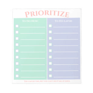 Prioritise To Do List Notepad