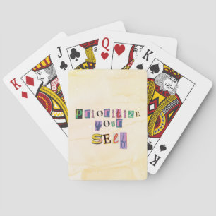 Prioritise Yourself Playing Cards