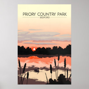 Priory Country Park Bedford Travel Poster