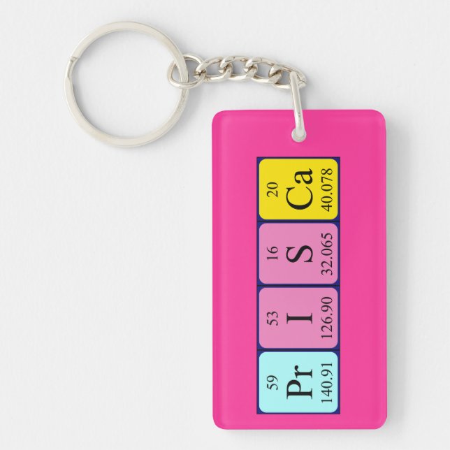 Prisca periodic table name keyring (Front)
