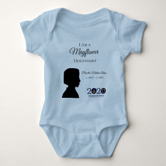 Priscilla Alden Mayflower Descendant Baby Bodysuit