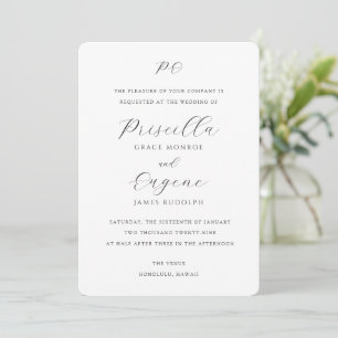 Priscilla Classic Wedding Invitation